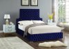 Sedona Upholstered Bed in Navy Velvet Fabric w/Options