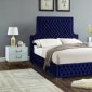 Sedona Upholstered Bed in Navy Velvet Fabric w/Options