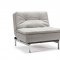 Dublexo Sofa Bed in Gray Fabric by Innovation w/Steel Legs