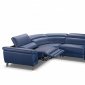 Azur Sectional Sofa in Blue Full Leather by VIG w/Recliner