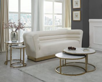 Massimo Coffee Table 207 in Golden Tone by Meridian w/Options [MRCT-207 Massimo]