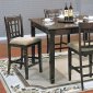 Brown Finish Modern Counter Height Dining Table w/Options