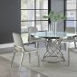 Irene Dining Table 110401 White & Chrome by Coaster w/Options