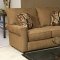 Mocha Fabric Modern Sofa & Loveseat Set w/Optional Recliner