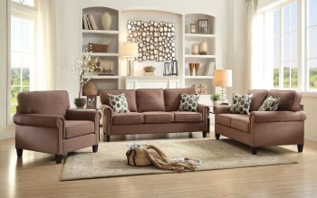 Felise 52590 Sofa in Light Brown Fabric by Acme w/Options [AMS-52590-Felise]