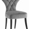 Leandra Dining Chair 742 Set of 2 Grey Velvet Fabric - Meridian