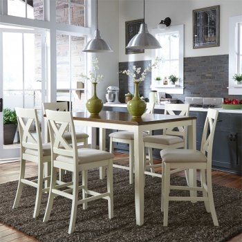 Thornton 7Pc Counter Ht Dining Set 364-CD-GTS in Cream - Liberty [LFDS-364-CD-GTS-Thornton]