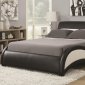 Niguel 300170 Upholstered Bed Black/White Leatherette by Coaster