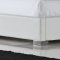 Verona Bed in White Half Leather by Casabianca