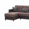 Lego Sectional Sofa Convertible in Brown Microfiber by Rain