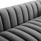 Entertain Sofa in Gray Velvet Fabric by Modway w/Options