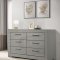 Ives Bedroom Set 5Pc 224971 in Gray High Gloss by Coaster