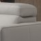 Augusto Power Reclining Sofa in White Leather by Whiteline