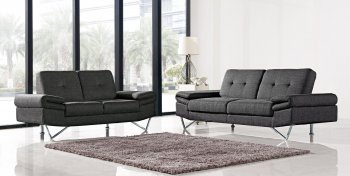 1373 Lucia Gray Sofa Bed Convertible by At Home USA [AHUSB-1373 Gray- Lucia]