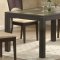 Merlot Finish Modern 5Pc Dining Set w/Glass Top Table