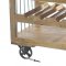 Amara 6479 Wooden Wine Cart with Shelf on Wheels by Homelegance