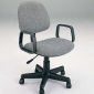 Grey Fabric Upholstery Contemporary Office Chair