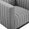 Conjure Accent Chair in Light Gray Velvet by Modway