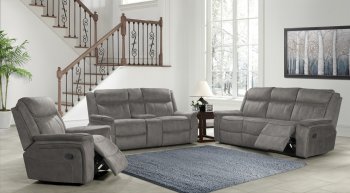 Kisner Motion Sofa & Loveseat Set in Gray by Klaussner w/Options [SFKRS-Kisner Gray]