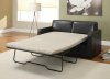 Espresso Leatherette Modern Sofa w/Full Size Sleeper