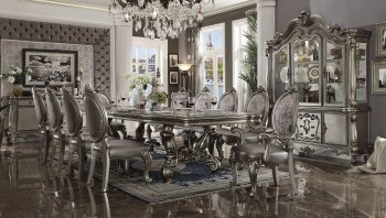 Versailles 7Pc Dining Set 66830 in Antique Platinum by Acme [AMDS-SET66830-Versailles]