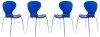 Oyster Set of 4 Dining Chairs OC17TBU in Blue by LeisureMod