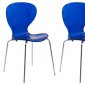 Oyster Set of 4 Dining Chairs OC17TBU in Blue by LeisureMod