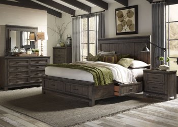 Thornwood Hills Bedroom 5Pc Set 759-BR-Q2S in Gray by Liberty [LFBS-759-BR-Q2S-Thornwood Hills]