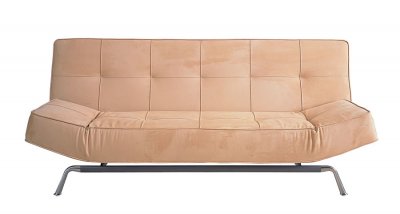 Beige Microfiber or White, Red or Black Leatherette Sofa Bed