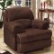 Coco Brown Microfiber Plush Contemporary Motion Recliner Sofa