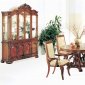 Brown Finish Classic 5Pc Dining Set w/Optional Chairs & Buffet