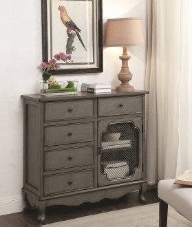 950630 Accent Cabinet in Distressed Grey by Coaster