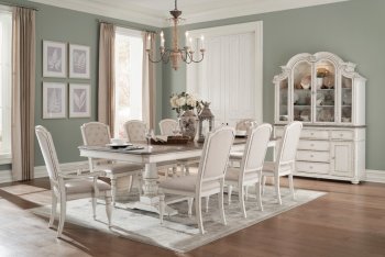 Willowick Dining Table 1614-108 in Antique White by Homelegance [HEDS-1614-108 Willowick]