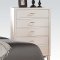 Tyler Bedroom 5Pc Set in White by Acme w/Optional Casegoods