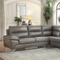 Cairn Sectional Sofa 9969GY in Gray Leather by Homelegance