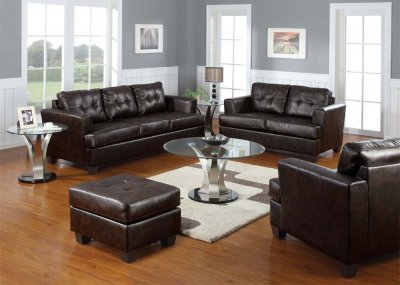 15070 Platinum Sofa Brown Bonded Leather by Acme w/Options