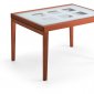 Contemporary Cherry Dinette w/Fold-out Frosted Glass Top Table