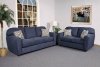 Blaze Navy Fabric Modern Sofa & Loveseat Set w/Options