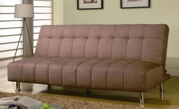 Tan Microfiber Modern Convertible Sofa Bed [CRSB-216-300119]