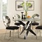 Hagelin Dining Table 72325 in Black & Chrome by Acme w/Options