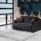 Willow Diego Dark Gray Loveseat Bed in Fabric by Istikbal