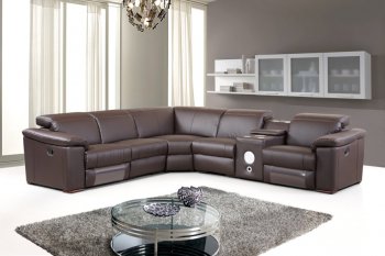 8199 Sectional Sofa Chocolate Bonded Leather by American Eagle [AESS-8199 Chocolate]