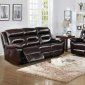 Flavie Power Motion Sofa 52005 in Espresso Leather Match by Acme