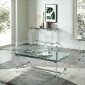 Tuva 3Pc Coffee & End Table CM4147 in Chrome & Glass