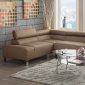 F7288 Sectional Sofa by Poundex in Tan Fabric