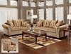 Beige Fabric Classic Sofa & Loveseat Set w/Optional Items