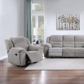 Gilson Motion Sofa 602551 Gray Fabric by Coaster w/Options