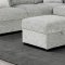 U9401 Sectional Sofa Bed in Nickel by Global w/Optional Ottoman