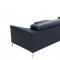 Slate Sectional Sofa in Blue Leather by Beverly Hills