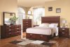 Dark Cherry Finish Hyland Modern Bedroom w/Options By Coaster